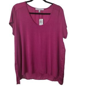 H. Bordeaux Womens Scoop Neck Short Sleeve T-Shirt Size XL